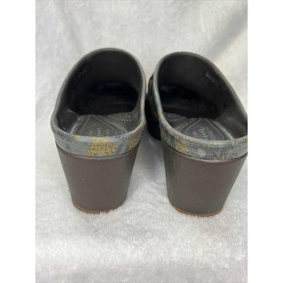 CROCS Sarah Crosslite Floral Dual Comfort Heel Clogs Mules 203764 Women's Size 8 - Picture 6 of 7